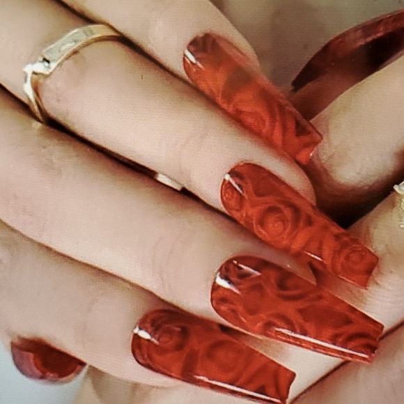 Press on Nail 24 pieces Floral False Nails New- - Picture 4 of 4